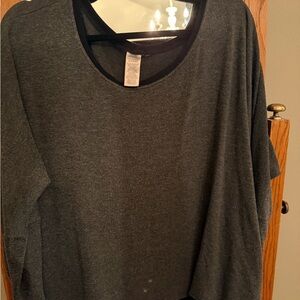 Hard Tail Charcoal Long Sleeve Top